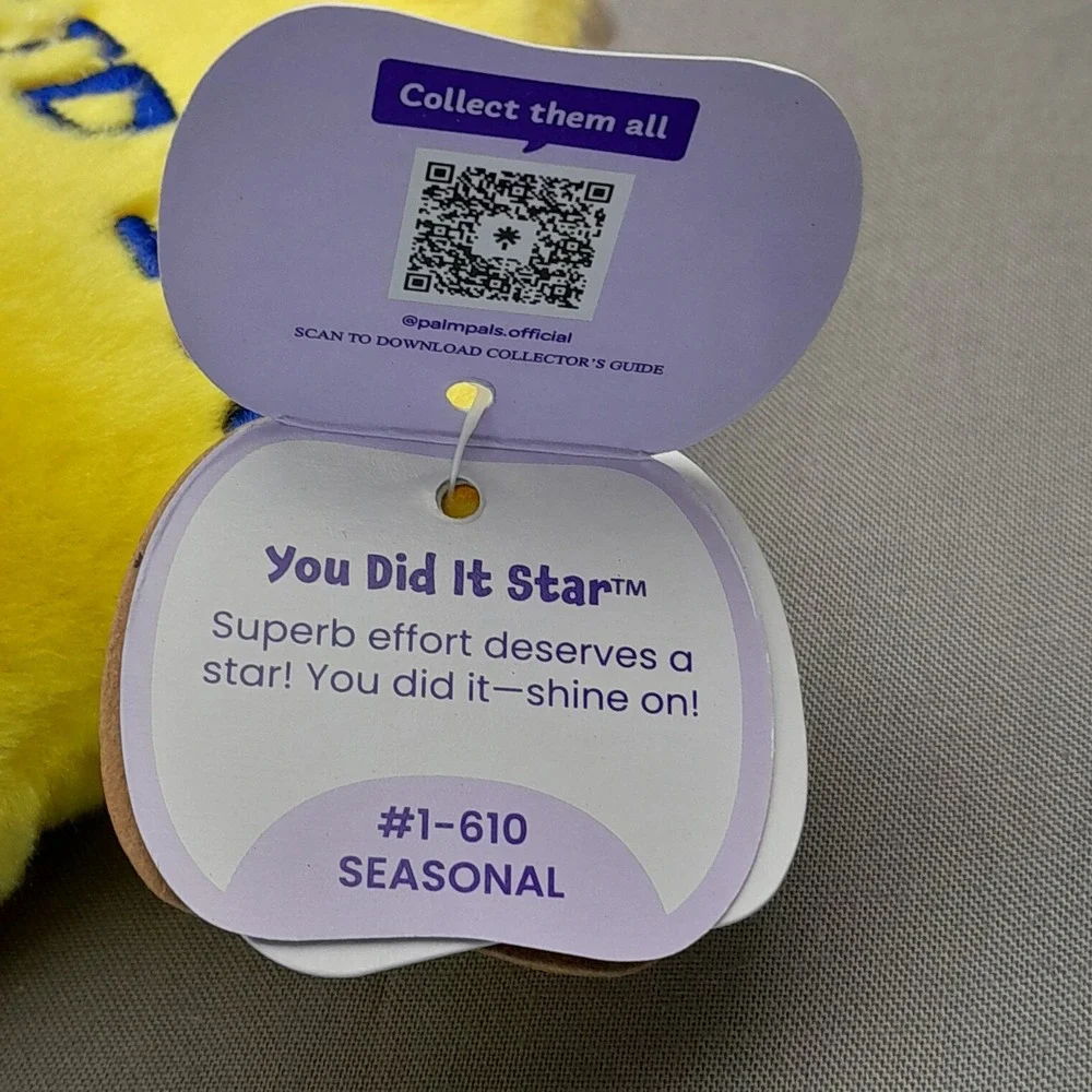 Palm Pals You Did It Star Yellow Plush Seasonal Achievement Gift 1-610 NWT 5